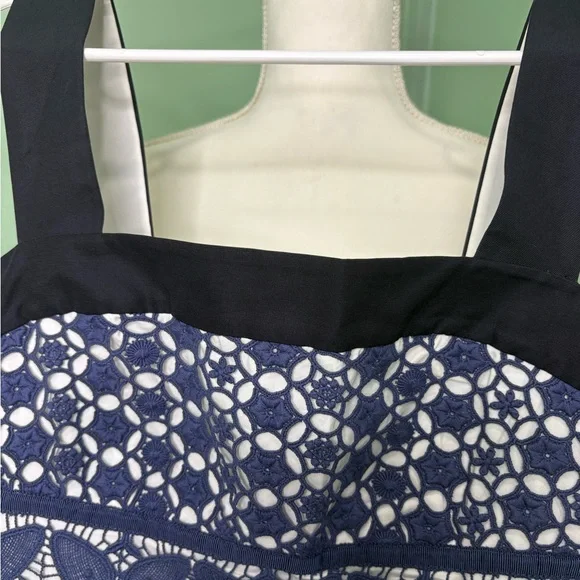 Tory Burch Navy Geometric Mini Dress - Picture 4 of 16